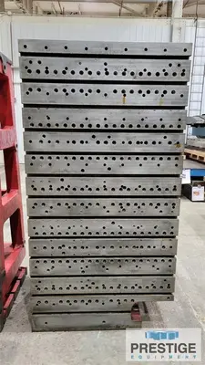 74.625" x 39.375" T-Slotted Angle Plates w/ Surface Fixture Plates, Qty. 2