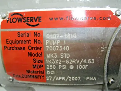 NEW Flowserve MK3 STD