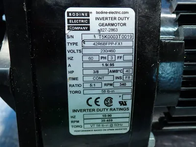 Used BODINE ELECTRIC CO. 42R6BFPPFX1 Motors (misc) Ohio US | HGR 24 #734866