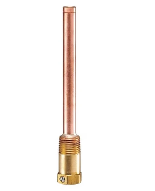 Johnson Controls WZ-1000-5 Immersion Well, Brass, 1/2 in. NPT, Brass [New]