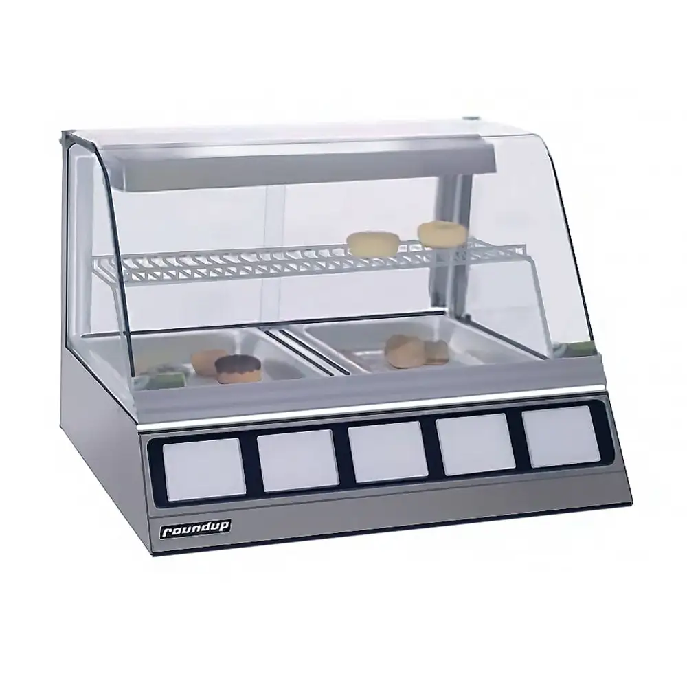Antunes DCH-200 30 1/4" Full Service Countertop Heated Display Case - (2) Shelves, 120v