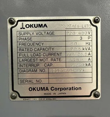 USED 2006 OKUMA CAPTAIN L470M