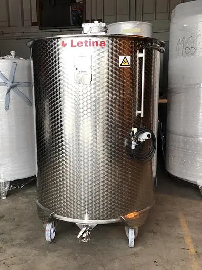 New Stock Letina 528 Gallon / 2000L jacketed mix tank with wheels