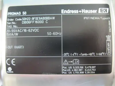 USED Endress+Hauser 50H22-9F0E9AB0BBAW