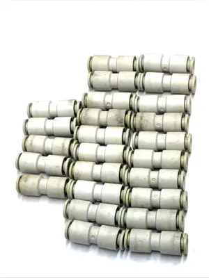 USED SMC ONE-TOUCH STRAIGHT UNION FITTING 6MM TUBE LOT OF 25