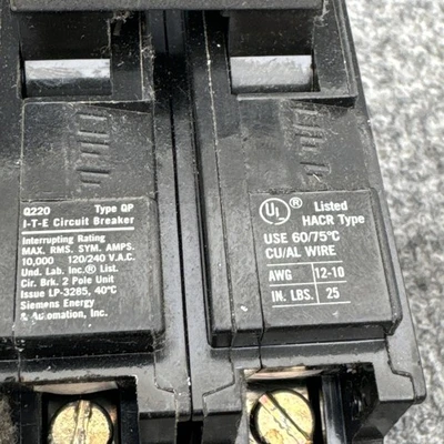 Used ITE q220 Circuit Breakers California US | Davliegogo LLC #1706458