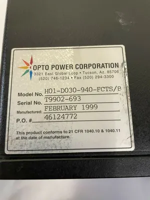 Used OPTO POWER CORP OPC-H005-805-FCTS/B Lasers / Laser Systems California US | Amiron Machinery #743613