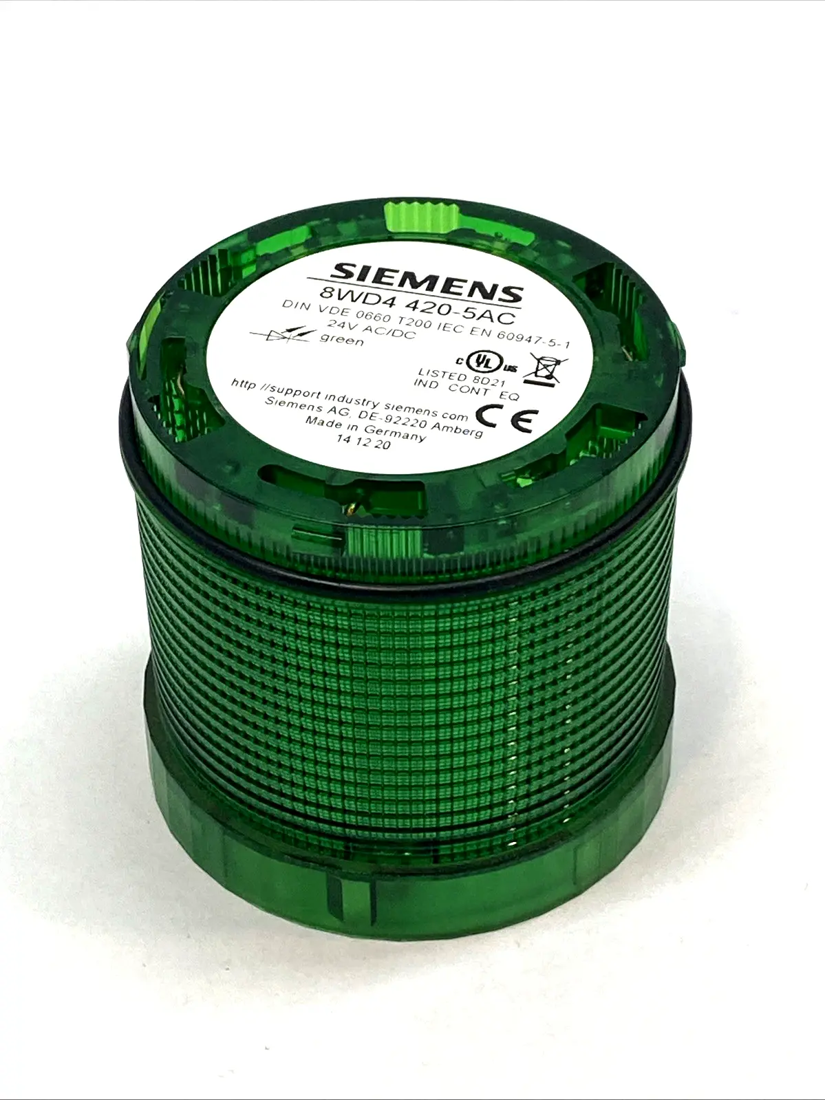 USED SIEMENS GREEN LED STACK LIGHT MODULE 24V AC/DC