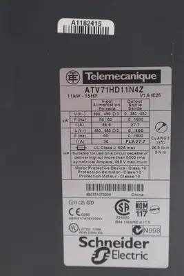 NEW SCHNEIDER variable speed drive ATV71HD11N4Z 15 HP STOCK 2313-C