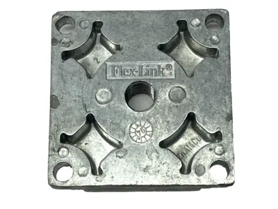 Used FlexLink End Plate for Beam, 64 x 64mm, M12 Thread, Zinc, Die-Cast Conveyor Parts Michigan US | Maverick Industrial Sales #1473947