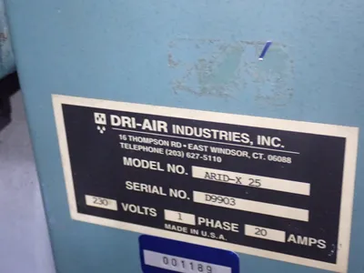 Used DRIAIR INDUSTRIES INC ARIDX 25 Misc Plastics Equipment Ohio US | HGR 24 #867200