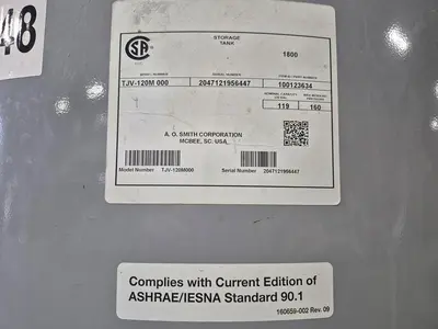 USED A.O. SMITH CORPORATION TJV-120M 000