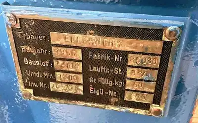 Ellerwerk 733 C perforate basket centrifuge, Hastelloy C-22.