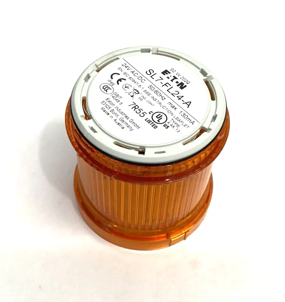USED EATON STACKLIGHT MODULE 70MM CONTINUOUS LED AMBER, 24V