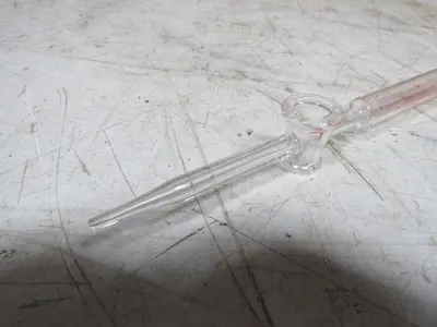 PYREX 2103 50 34543-23 Glass 50mL Burette No Stopcock Plug Graduated Laboratory