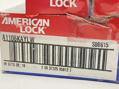 USED AMERICAN LOCK LOCKOUT PADLOCK YELLOW KEY S00615 LOT OF 10