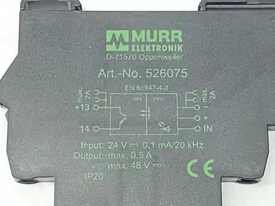 526075 | Murr Elektronik  Interface Terminal Relay 0.2A 24VDC - Used