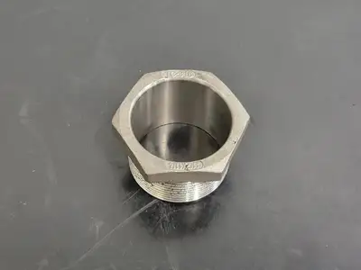 1-1/2" x 1-1/4" 316 Stainless Steel Hex Head Reducing Bushing