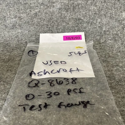 Used Aschroft Q-8638 Valves/Fittings California US | Davliegogo LLC #1730819