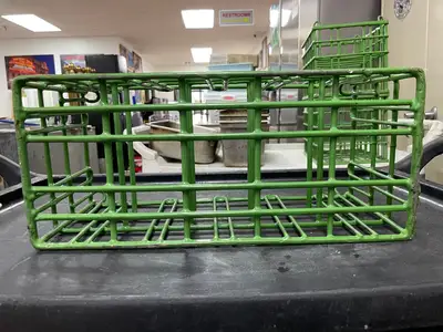 Used Sani Stack Used Sani Stack Coated wire Plate Washing Basket Crate R22 Food, Restaurant, & Bakery Parts & Accessories Illinois US | Falcon Restaurant Supply #1376232