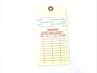 USED ULINE 3-PART INVENTORY TAGS ADHESIVE #5000-#5499 BOX OF 243 TAGS