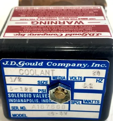 NEW J.D. GOULD M4-3V SOLENOID VALVE M43V