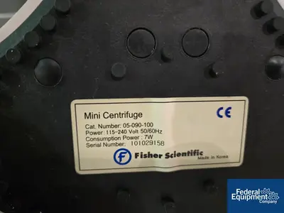 Used Fisher Scientific (2) Fisher Scientific Cat Num 05-090-100 Mini Centrifuges Lab Centrifuges Ohio US | Federal Equipment Company #1080176