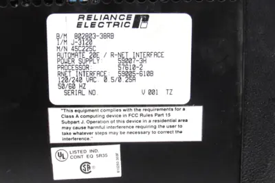 USED RELIANCE ELECTRIC 45C225D AUTOMATE 20E PROGRAMMABLE CONTROLLER