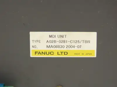 Fanuc A02B-0281-C125/TBR
A02B-0319-C125#T HMI Operator Control Panel MDI Unit