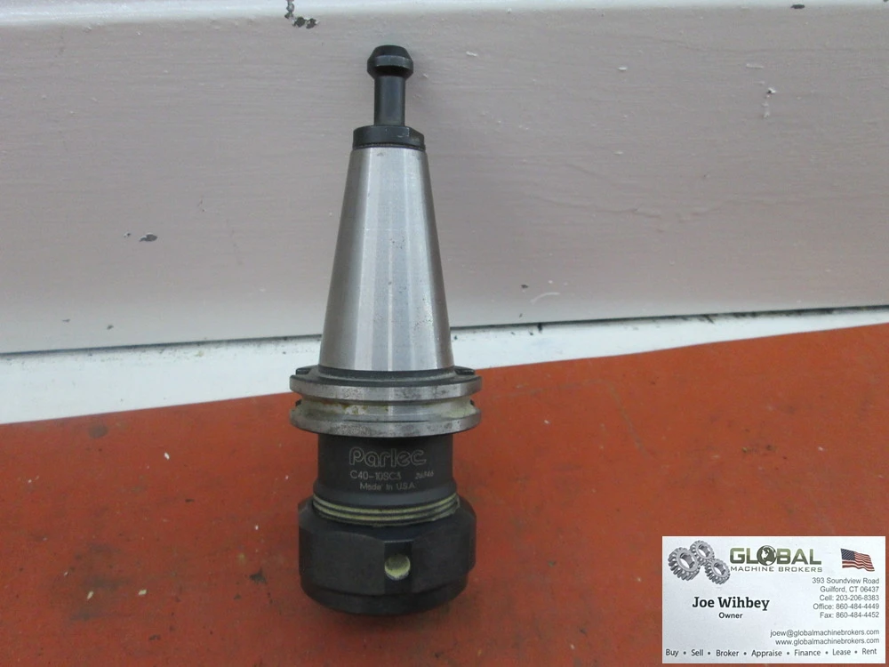 Parlec C40-10SC3 Single Angle Collet Chuck, Tapered Shank, 100PG Collet