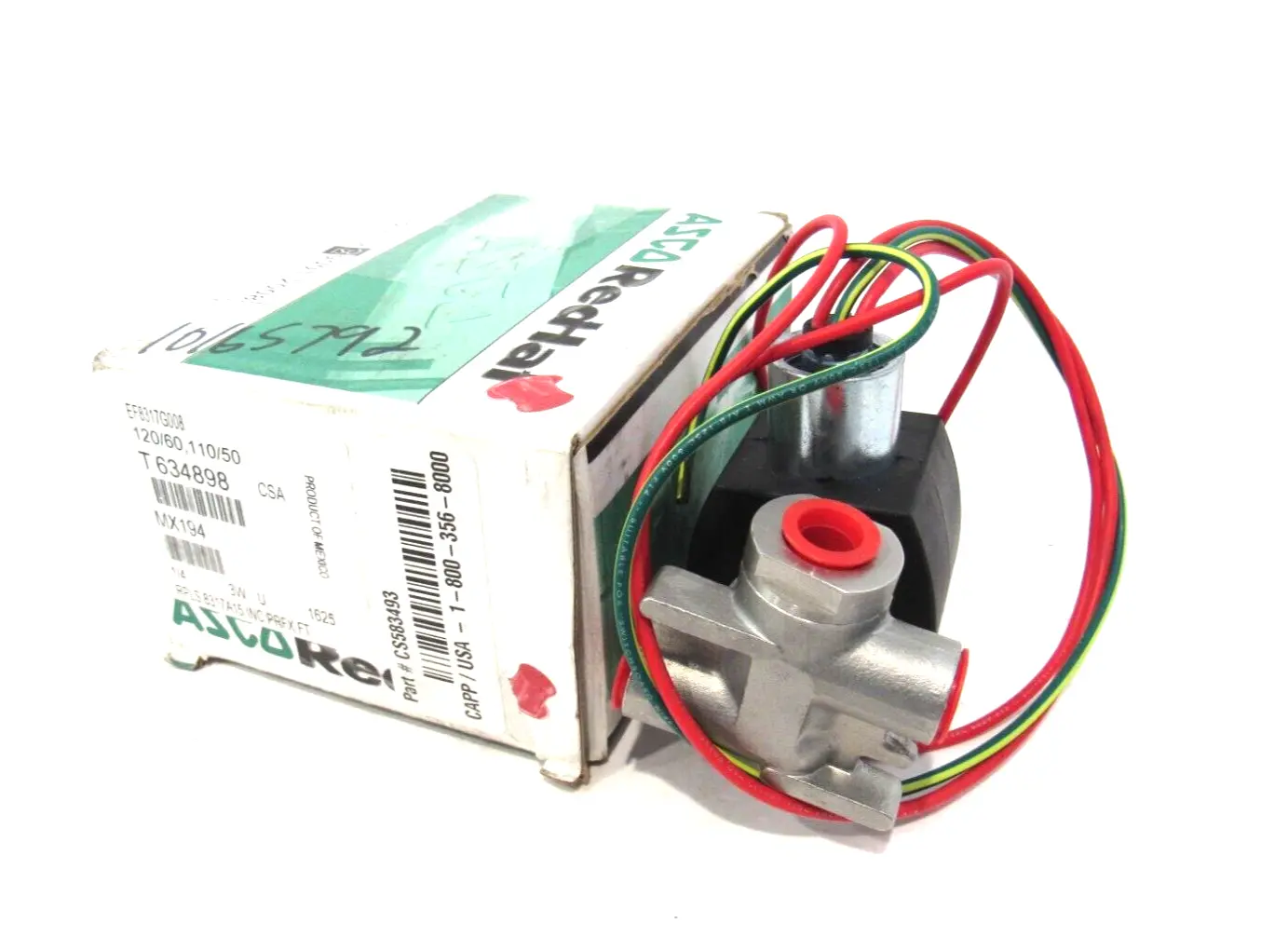 NEW ASCO EF8317G008 SOLENOID VALVE 110/120 50/60