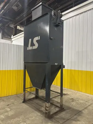 30" x 68" LS INDUSTRIES SHOT BLAST MACHINE WITH DUST COLLECTOR, FOR PROPANE TANKS: STOCK #22767