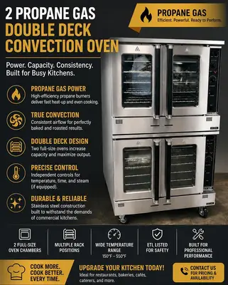 ELITE ECO-2/P Propane Double Deck Convection Oven
