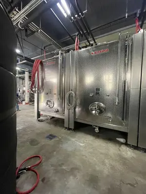 Used Letina 12,150L / 3210 Gallon storage/ fermenters - square tanks with jackets
