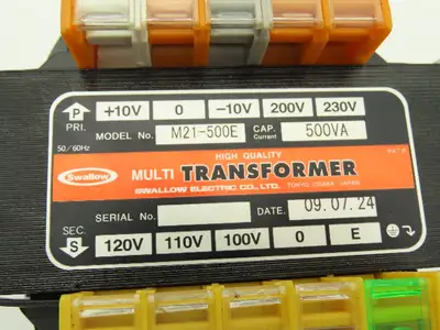 Swallow M21-500E Industrial Control Transformer 500VA HV 230 LV 120