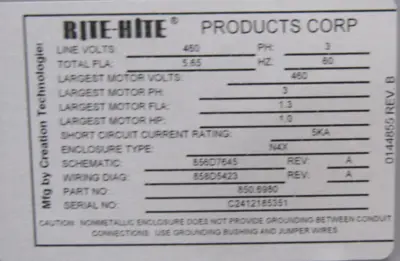 NEW RITE-HITE 850.6980 DOK-COMMANDER 8506980