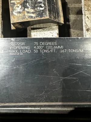 WILSON 50372SR 18" PRESS BRAKE V DIE - 75 DEG