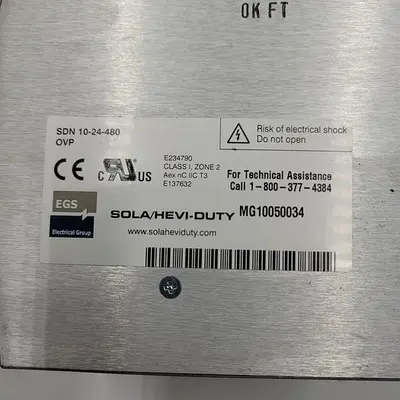 Used SOLA SOLA POWER SUPPLY SDN 10-24-480 Power Supplies | ND Industrial Surplus #1222047