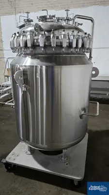 USED Pfaudler 600 Liter Pfaudler Glass Lined Receiver Tank, 50#