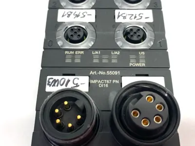 Used MURRELEKTRONIK IMPACT67 COMPACT MODULE, PROFINET, 16 DIG. IN, PLASTIC PLC Ethernet Equipment | Maverick Industrial Sales #1099128