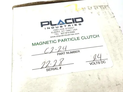 NEW PLACID INDUSTRIES MAGNETIC PARTICLE CLUTCH 24VDC