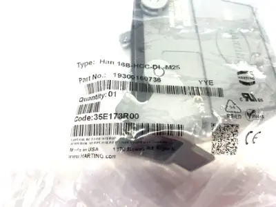 NEW HARTING CABLE HOUSING HAN 16B HOOD COUPLER HC