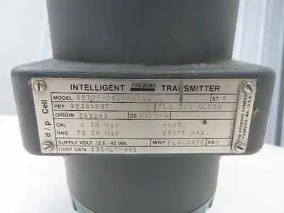 Foxboro 827DF-DS1NMSA1 Electronic Pressure Transmitter 12.5-42VDC 0-72" H2O