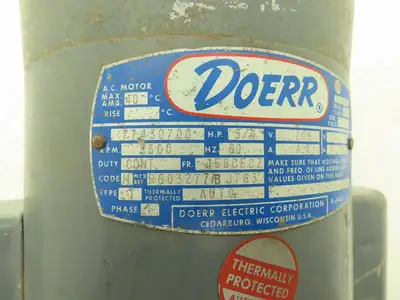 Used DOERR _UNKNOWN_ Motors (misc) Indiana US | Arrow Industrial #555443