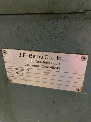 USED JF BERNS 76-JB-3CAPACITY ................. 3"DIGITAL READ OUT ......... YESMOTOR .................... 3 HP