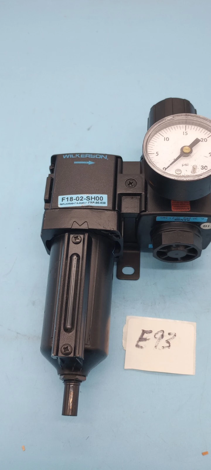 USED Wilkerson F18-02-SH00 + R19-02-CA00 + ASHCROFT GAUGE