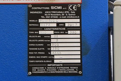 New | in-Stock 2007 SICMI PMM-100C Straightening Presses New Jersey US | Machinery Values #1334036