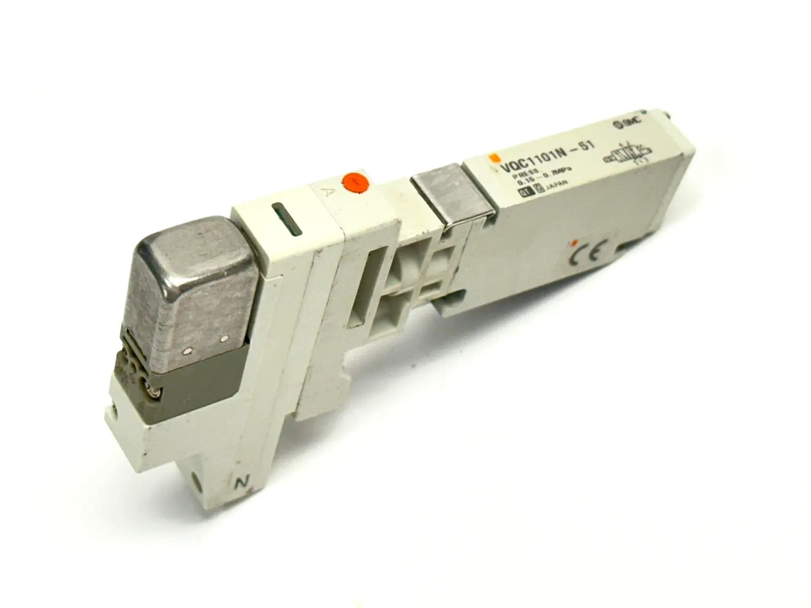 VQC1101N-51 | SMC  Plug-In Single Solenoid Valve 24VDC - Used