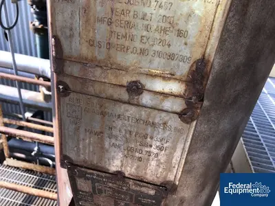 USED Trumbo, Incorporated 1,417 Sq Ft Trumbo Heat Exchanger, 316L S/S, 100/100#
