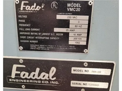 Used FADAL VMC-20 Vertical Machining Centers California US | [EZ] EZ Systems #1290059
